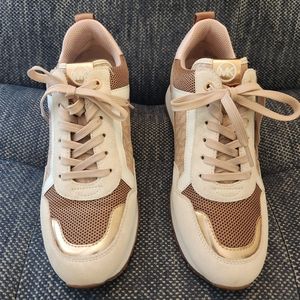 Michael Kors Wilma Suede and Logo Trainer Sneakers
